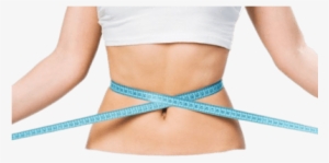 Woman Checking Her Weight With Measuring Tape - Woman Measuring Tape Png #870903