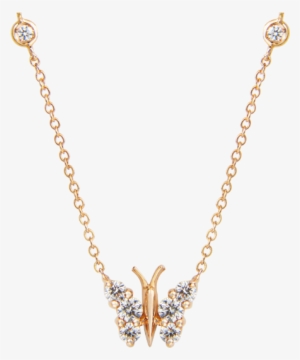 Diamond Pendant Petite In Rose Gold - Gold Diamond Elephant Necklace #870927