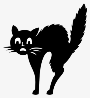 Scared Cat - Halloween Black Cat Svg #871652
