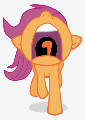 Arcum42, Nose In The Air, Open Mouth, Running, Safe, - Scootaloo Scared Png #871896