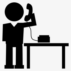 Man Answering Phone Call - Make A Call Icon #873509