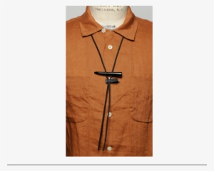 Leather Bolo Tie With Deer Antler #873721