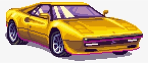 Intruder Turbo Yellow Front - 80s Car Neon Png #874699