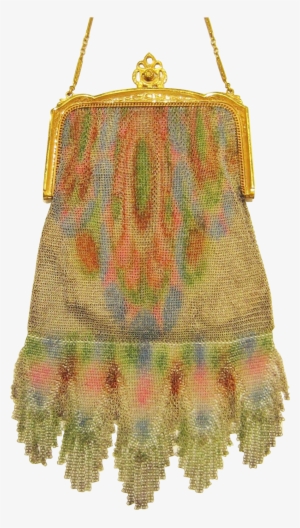1920s Dresden Mesh Purse By Whiting & Davis, Flapper - Woolen #875204