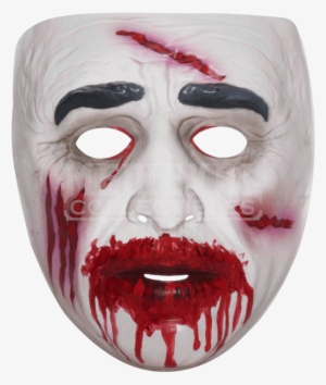 Transparent Bloody Zombie Mask - Transparent Zombie Mask #875635