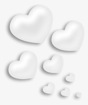 Transparent Hearts Decorative Element - White Hearts Png Transparent #876007