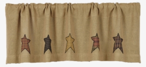 Vhc Brands Stratton Burlap Applique Star Valance Stars #878084
