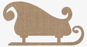 Santa's Sleigh Printables In Plaid, Burlap, French - Paper Accents Chipboard Shape Sleigh 6 Pc. Natural #878361