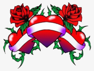 Three Hearts Tattoo Png - Tattoo Love Heart Designs #878463