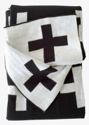 Modern Burlap Large Reversible Blanket Cross - Large Reversible Cross Blanket #878467