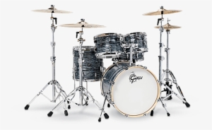 Gretsch Renown 5 Piece Drum Set Silver Oyster Pearl - Gretsch New Renown Maple 20 Piano Blacj #879808