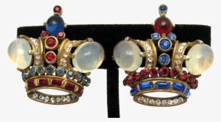 Truly Extraordinary Trifari Philippe Queen Crown Clip - Ruby #8701664