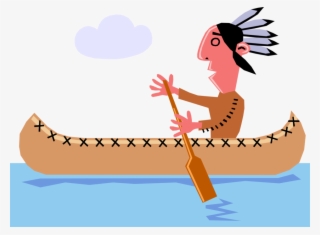 Jpg Transparent Download Paddles Birch Bark Vector - Indian Canoeing Clipart #8701945
