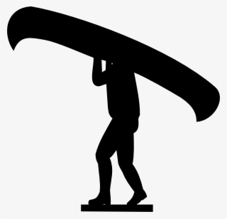 Graphic Black And White Library Canoe Silhouette Clipart - Algonquin Provincial Park #8702079