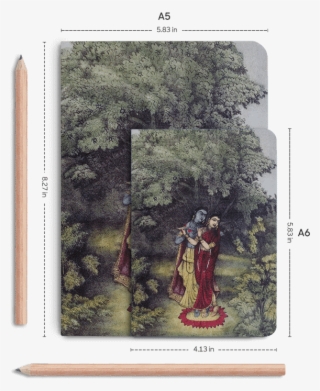 Dailyobjects Indian Mythology Krishna Radha A5 Notebook - Painting #8702373