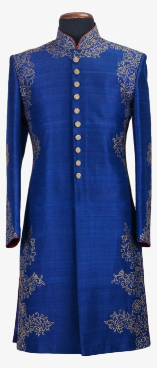 Sherwani - Royal Blue Groom Sherwani #8704758