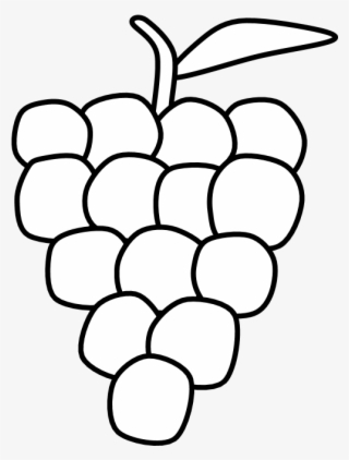 Grapes, Bunch, Black And White, Png - Seedless Fruit #8709034