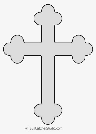 Free Budded Holy Cross Pattern Stencil Templates Printable - Larmenier ...