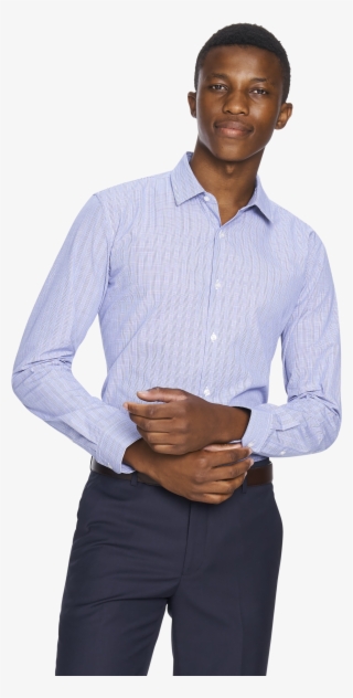 Blue Harris Slim Fit Dress Shirt - Gentleman #8715952