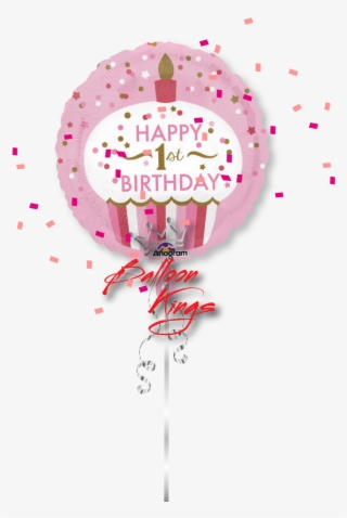 1st Birthday Little Girl Cupcake - Happy Birthday Girl 1 #8716898