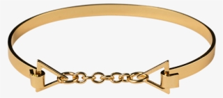 Gold Open Triangle Chain Bangle Gold Open Triangle - Bangle #8717376