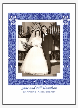Cover Of 45th Sapphire Wedding Anniversary Party Invitation - 50th Wedding Anniversary Invitations #8724167