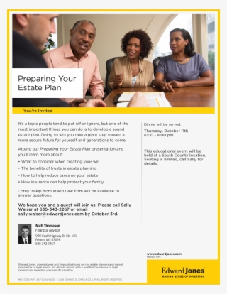 Preparing Your Estate Plan - Edward Jones Investments #8724283