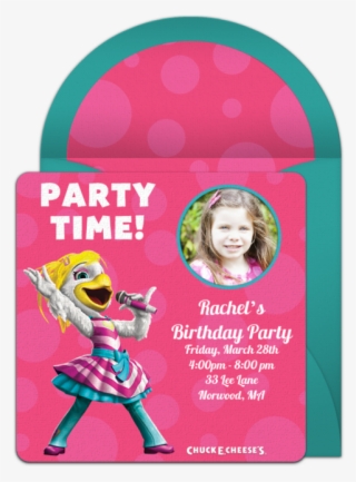 Customizable, Free Chuck E - Chuck E Cheese Invitations For Girls #8724309