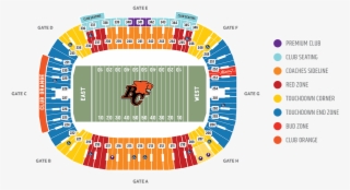 Seating Chart - Bc Place Seating Chart Bc Lions #8724820