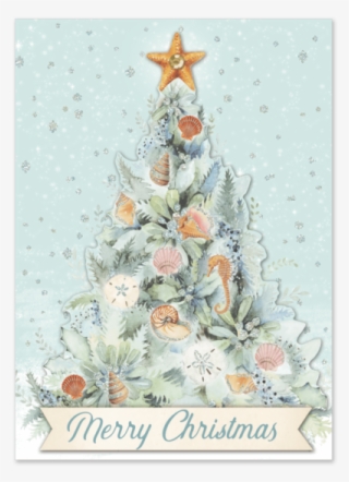 Seashells Tree Boxed Holiday Cards - Ocean Christmas Tree #8728929