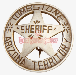 Round Tombstone Sheriff Badge - Sheriff Badge Old West #8729981