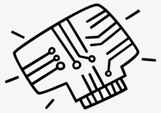 Vector Illustration Of Computer Printed Circuit Board - Motocross Tire Vector #8731478