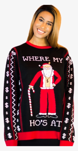 Santa's Ho's Ugly Christmas Sweater Unisex - Sweater #8733298