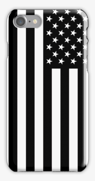 Black And White American Flag Iphone 7 Snap Case - Mobile Phone Case #8734275