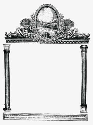 , , - Arch Border Black & White #8734627