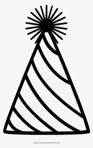 Birthday Hat Coloring Page - Gorro De Fiesta Para Colorea #8735186