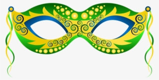 Free Png Download Green Yellow Carnival Mask Clipart - Mardi Gras Clip Art Png #8738394