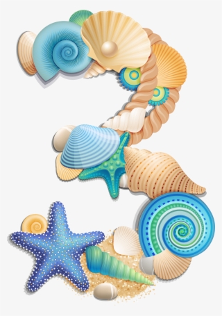 Transparent Number Three Sea Style Png Clipart Picture - Hartelijk Gefeliciteerd 32 Jaar #8740628