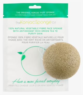 Konjac Facial Puff Sponge With Green Tea #8741399