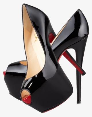Black Louboutin Lady's Pumps Png Image Black Heels, - Louboutin Png #8741736