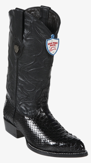 Wild West Python Mens Cowboy Boots J-toe Black Style - Cowboy Boot #8742582