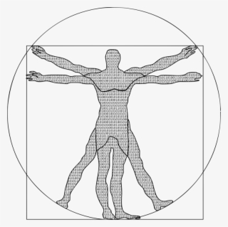 Vitruvian Man T-shirt Binary Number Binary Code - Vitruvian Man Png #8746317