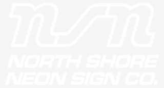 North Shore Neon Sign Co Logo Black And White - Johns Hopkins White Logo #8746596