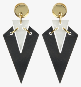 Toolally Art Deco Droplets Marble - Earrings #8747345