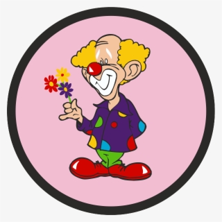 217-blank - Clown With Flowers #8747846