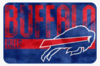 20" X 30" Worn Out Printed Foam Mat - Buffalo Bills Logo Black #8750700