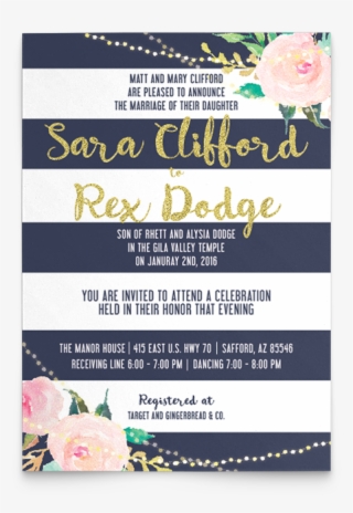 Chevron & Stripes - Garden Roses #8751013