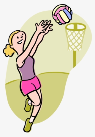 Vector Illustration Of Sport Of Basketball Game Player - Netball Player #8751052