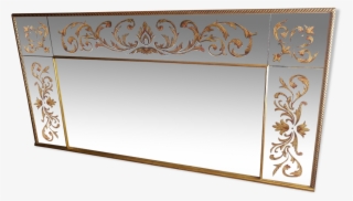 Mirror Style Venetian Golden Wood 200x100cm - Mirror #8751053