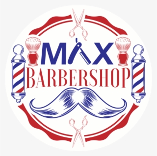 Max Barbershop Logo - Circle #8751636